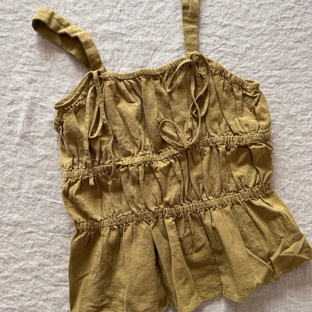 NWT Green Ruched Tank